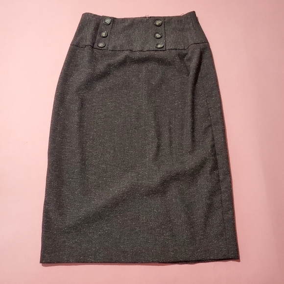 Iz Byer Dresses & Skirts - Vintage Y2K 2000s 00s Gray Button Skirt Prossefsional Work